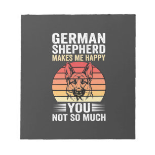 Deutscher Schäferhund Liebhaber Lustig Retro Notizblock