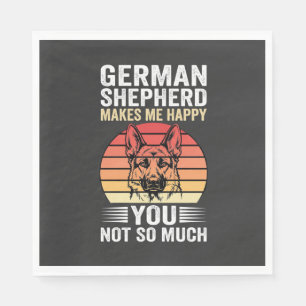 Deutscher Schäferhund Liebhaber Lustig Retro Serviette