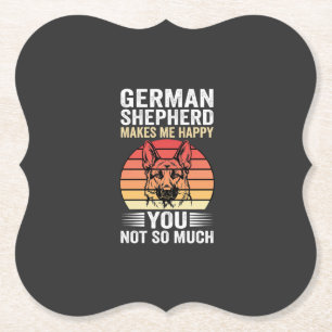 Deutscher Schäferhund Liebhaber Lustig Retro Untersetzer