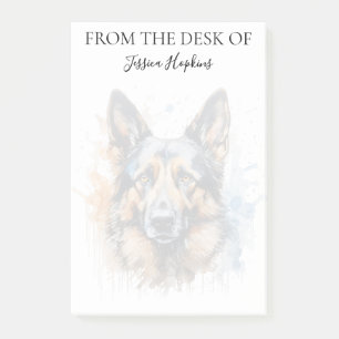 Deutscher Schäferhund Liebhaber personalisierter H Post-it Klebezettel