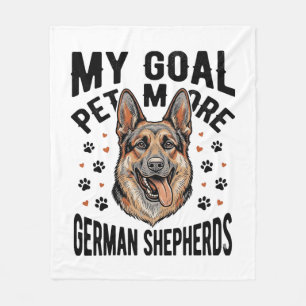Deutscher Schäferhund Liebhaber-Shirt mit Vintage Fleecedecke