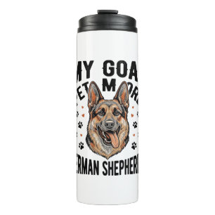 Deutscher Schäferhund Liebhaber-Shirt mit Vintage Thermosbecher