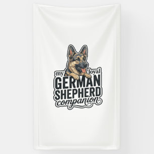 Deutscher Schäferhund Liebhaber Vintage Gravur Hun Banner