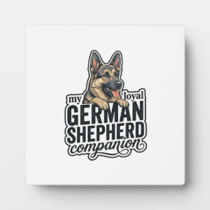 Deutscher Schäferhund Liebhaber Vintage Gravur Hun Fotoplatte