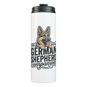 Deutscher Schäferhund Liebhaber Vintage Gravur Hun Thermosbecher