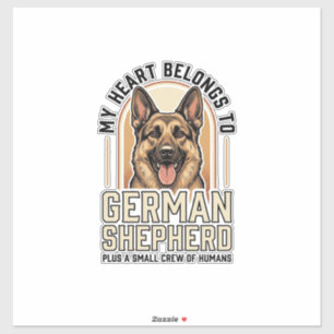 Deutscher Schäferhund Liebhaber Vintage Gravur Lus Aufkleber