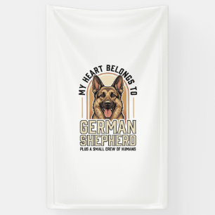 Deutscher Schäferhund Liebhaber Vintage Gravur Lus Banner