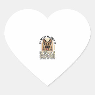 Deutscher Schäferhund Liebhaber Vintage Gravur Lus Herz-Aufkleber