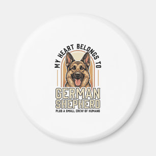 Deutscher Schäferhund Liebhaber Vintage Gravur Lus Magnet