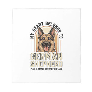 Deutscher Schäferhund Liebhaber Vintage Gravur Lus Notizblock