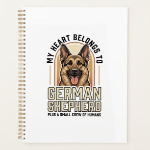 Deutscher Schäferhund Liebhaber Vintage Gravur Lus Planer