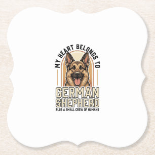Deutscher Schäferhund Liebhaber Vintage Gravur Lus Untersetzer