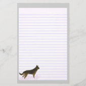 Deutscher Schäferhund Lined Stationery Briefpapier (Vorderseite)