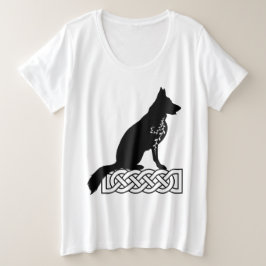 Deutscher Schäferhund Loki Sailor's Knot Black Große Größe T-Shirt
