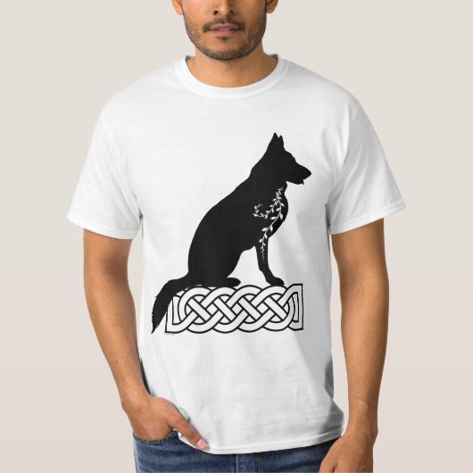 Deutscher Schäferhund Loki Sailor's Knot Black T-Shirt (Vorderseite)