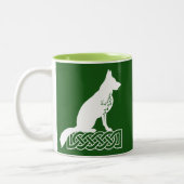 Deutscher Schäferhund Loki Sailor's Knot White Cus Zweifarbige Tasse (Links)