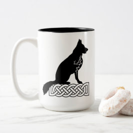 Deutscher Schäferhund Loki Sailor's Knot Zweifarbige Tasse