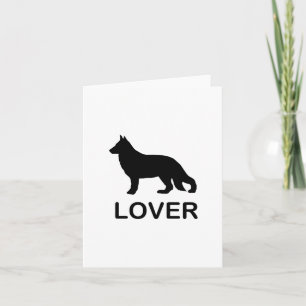 Deutscher Schäferhund Lover mit Silhouette Karte