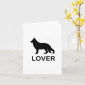 Deutscher Schäferhund Lover mit Silhouette Karte (Gelbe Blume)