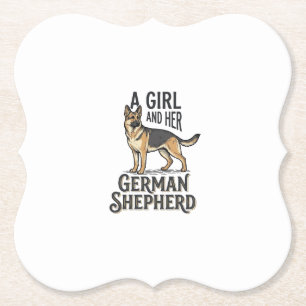 Deutscher Schäferhund Mädchen-Shirt Vintage Hundel Untersetzer
