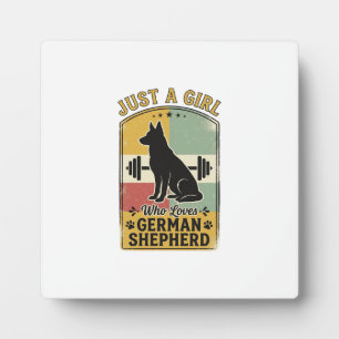 Deutscher Schäferhund Mädchen Vintage Hundeliebhab Fotoplatte