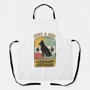 Deutscher Schäferhund Mädchen Vintage Hundeliebhab Schürze
