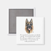 Deutscher Schäferhund Magnet (Vorderseite/Rückseite)