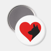 Deutscher Schäferhund Magnet (Vorderseite/Rückseite)