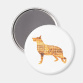 Deutscher Schäferhund Magnet (Vorderseite/Rückseite)