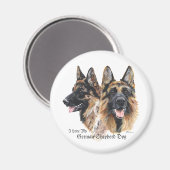 Deutscher Schäferhund Magnet (Vorderseite/Rückseite)