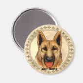Deutscher Schäferhund Magnet (Vorderseite/Rückseite)