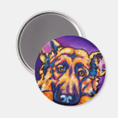Deutscher Schäferhund Magnet (Vorderseite/Rückseite)