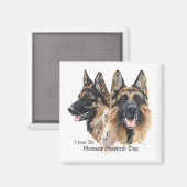 Deutscher Schäferhund Magnet (Vorderseite/Rückseite)