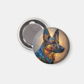 Deutscher Schäferhund Magnet (Vorderseite/Rückseite)