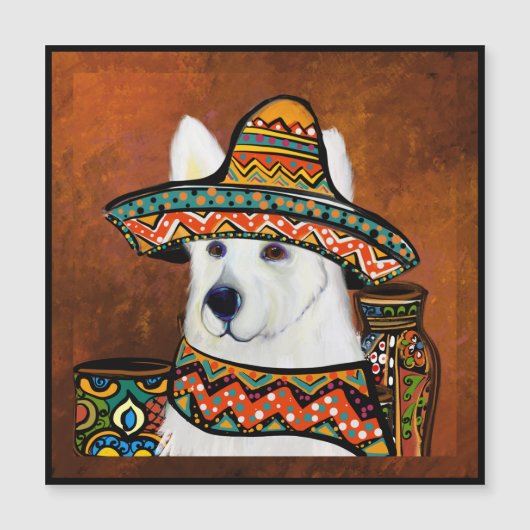 Deutscher Schäferhund Magnetkarte (Vorderseite)