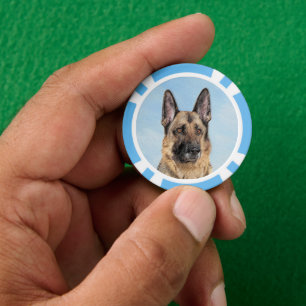 Deutscher Schäferhund-Malerei - Süße originelle Hu Pokerchips