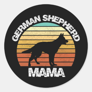 Deutscher Schäferhund Mama Shirt - Geschenk für Sc Runder Aufkleber