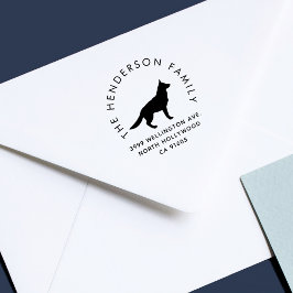 Deutscher Schäferhund Maßgeschneiderte Rücksendead Gummistempel