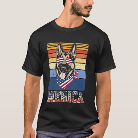 Deutscher Schäferhund Merica T-Shirt (Vorderseite)