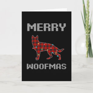 deutscher Schäferhund merry woofmas Geschenke Karte