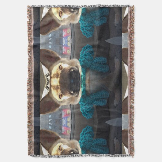 Deutscher Schäferhund Mirrored Verzerrung Decke (Vorderseite Vertikal)