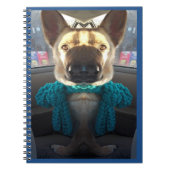 Deutscher Schäferhund Mirrored Verzerrung Notizblock (Vorderseite)