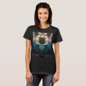 Deutscher Schäferhund Mirrored Verzerrung Shirt de (Vorne ganz)