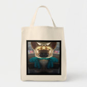 Deutscher Schäferhund Mirrored Verzerrung Tragetasche (Vorne)