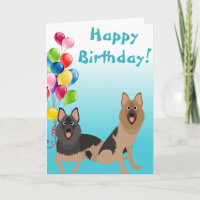 Deutscher Schäferhund mit Balloons