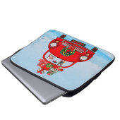 Deutscher Schäferhund mit dem Weihnachtsmann im Au Laptopschutzhülle (Vorne Knopf)