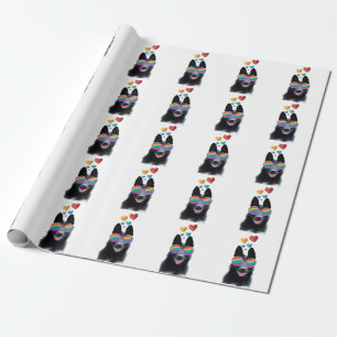 Deutscher Schäferhund mit Herzen Valentinstag Geschenkpapier