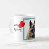 Deutscher Schäferhund mit Namen, Hundeliebhaber Ka Kaffeetasse (Vorderseite Links)