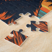 Deutscher Schäferhund mit Sonnenbrille am Strand Puzzle (Seite)