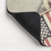 Deutscher Schäferhund mit US-Flagge Mousepad (Ecke)